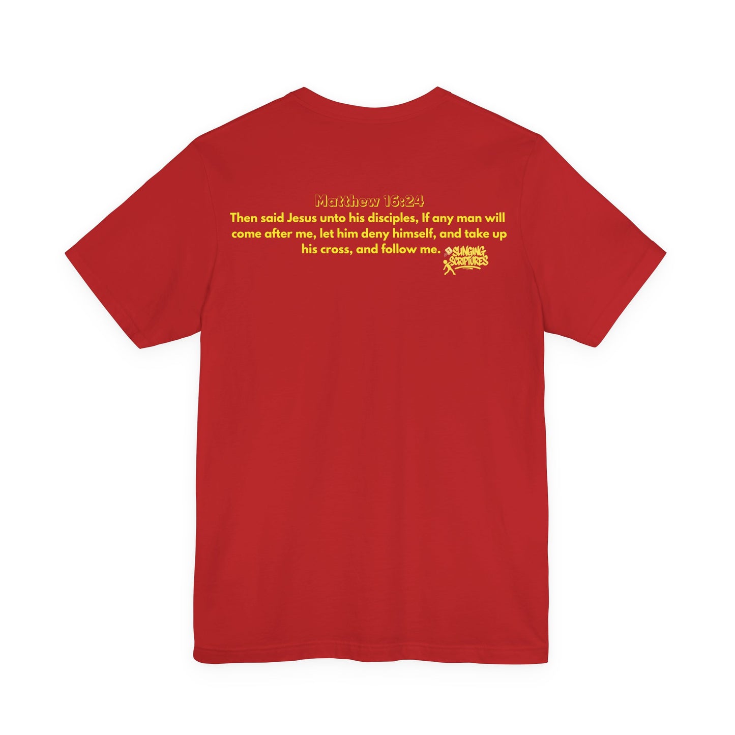 Cross Training — Matthew 16:24 | Unisex Jersey Short Sleeve Christian T-Shirt