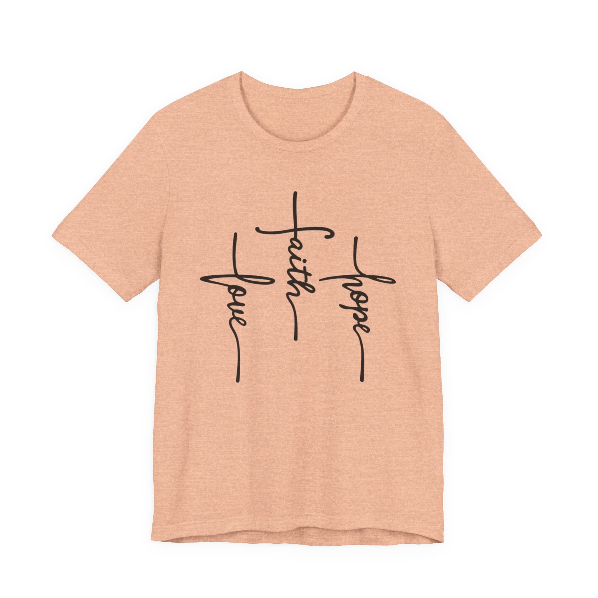Faith, Hope, Love Tee | 1 Corinthians 13:13 Scripture Shirt | Unisex Jersey Christian T-Shirt