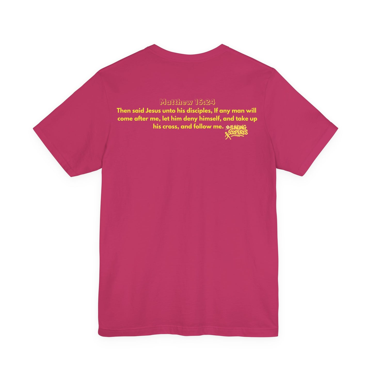 Cross Training — Matthew 16:24 | Unisex Jersey Short Sleeve Christian T-Shirt