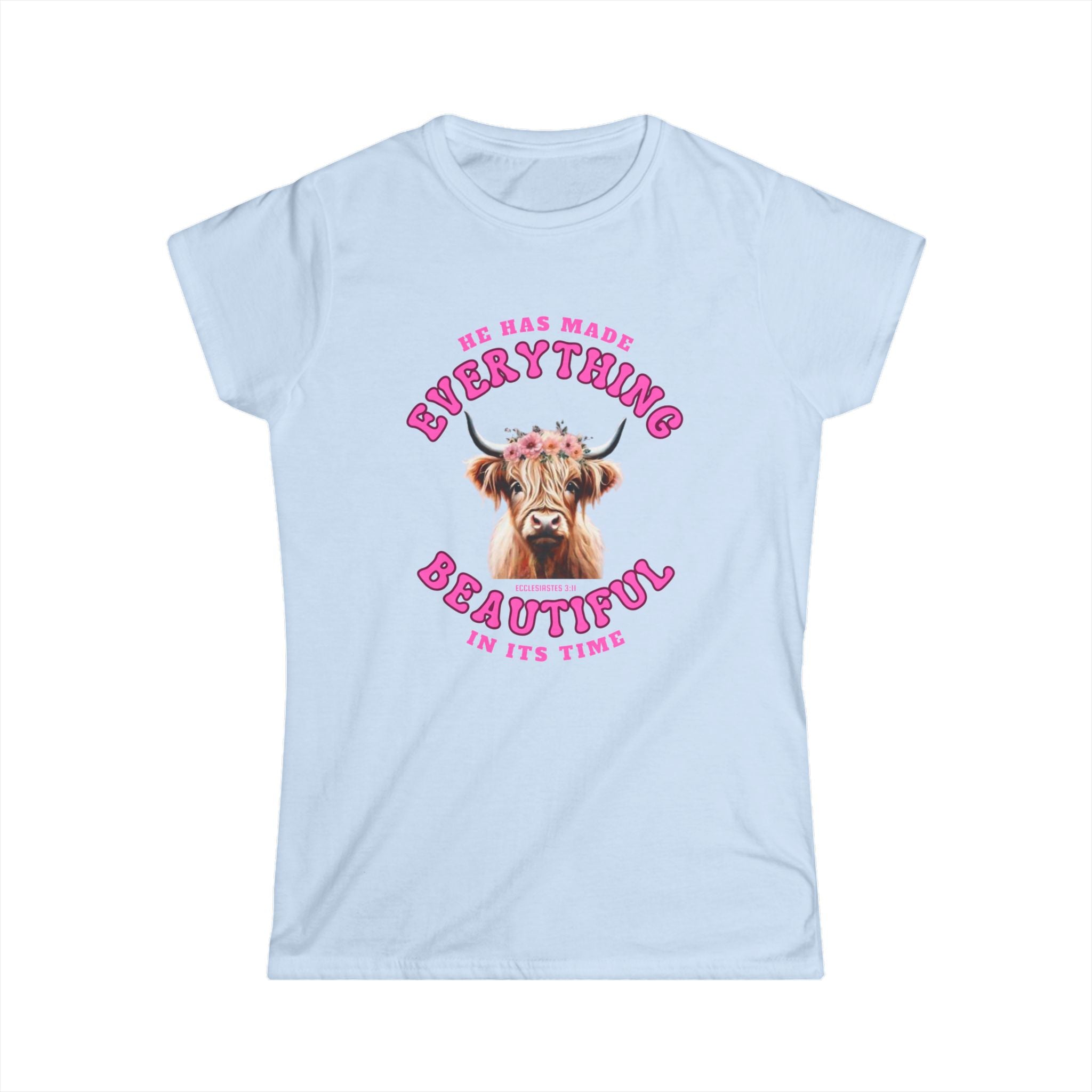 Everything Beautiful in Its Time Women’s Tee | Ecclesiastes 3:11 Scripture Shirt | Christian Faith T-Shirt for Women