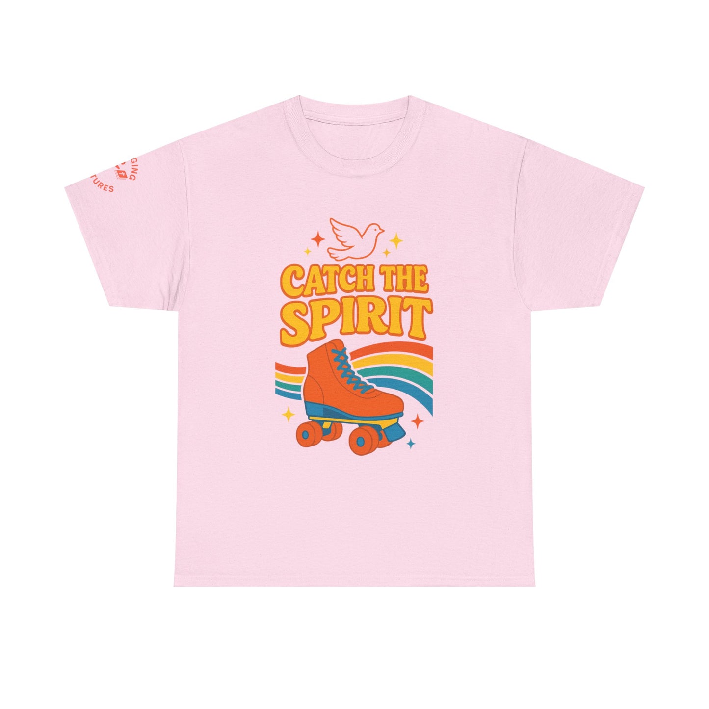Catch the Spirit — 2 Corinthians 3:17 Retro Skate | Unisex Heavy Cotton Christian T-Shirt