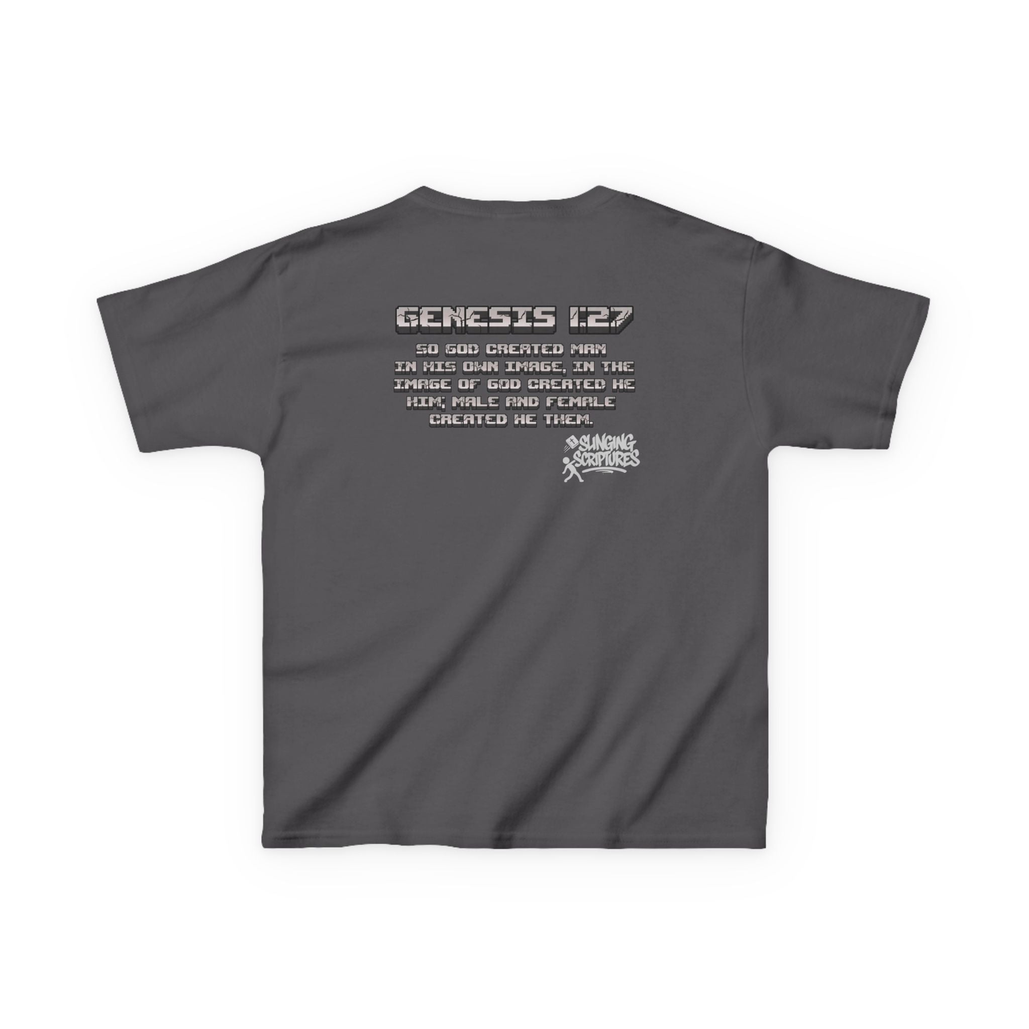 Made in the Image of God | Genesis 1:27 Christian Minecraft-Inspired Kids Tee