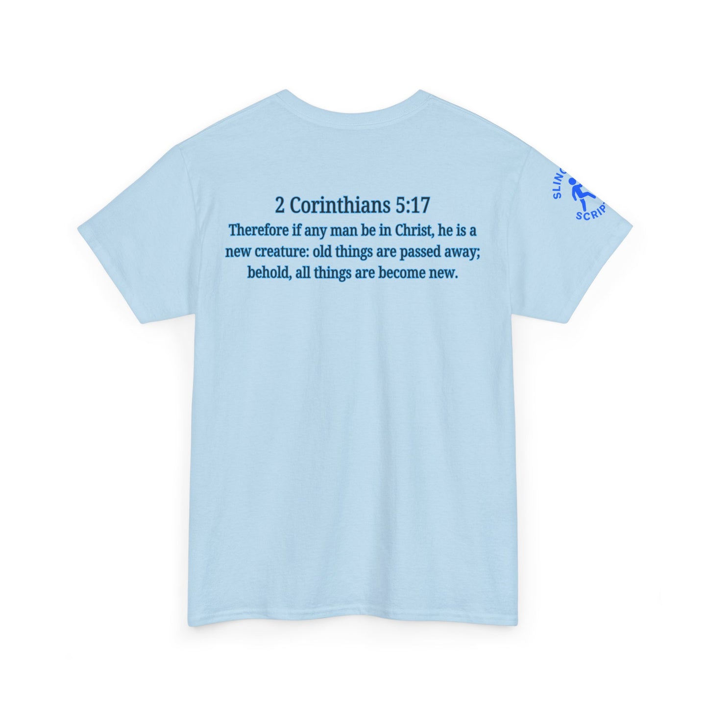 Restored by the Lord Tee | 2 Corinthians 5:17 Scripture Shirt | Christian Rebuild T-Shirt | Unisex Heavy Cotton Tee