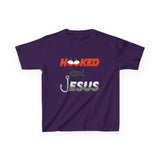Hooked on Jesus Kids Tee | Matthew 4:19 Scripture Shirt | Christian Fishing T-Shirt for Children | Faith-Based Kids Apparel