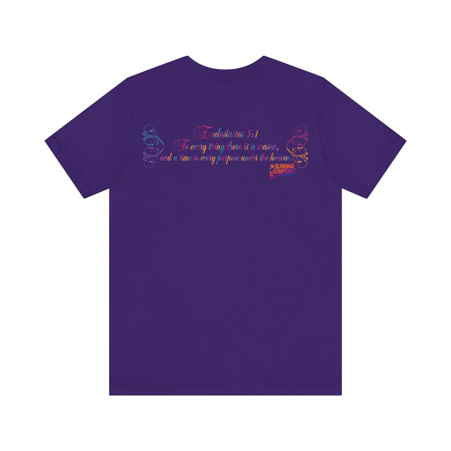 Ecclesiastes 3:1 T-Shirt – Unisex Jersey Short Sleeve Tee with Color Splash Artwork, Inspirational Bible Verse