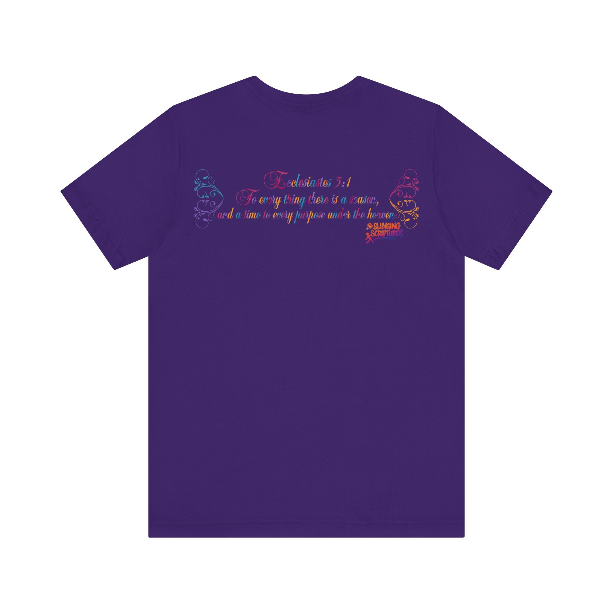 Ecclesiastes 3:1 T-Shirt – Unisex Jersey Short Sleeve Tee with Color Splash Artwork, Inspirational Bible Verse