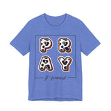 Pray It Forward Tee — Romans 12:12 | Unisex Christian Jersey T-Shirt | Inspirational Prayer Shirt | Faith-Based Apparel