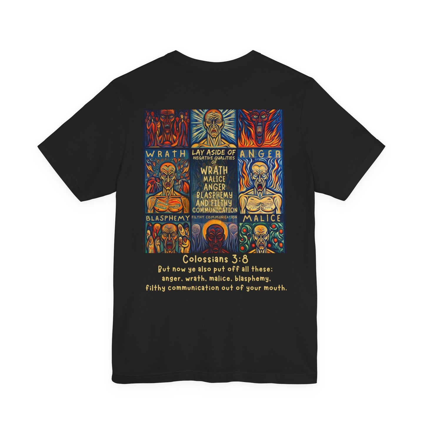Put Off Wrath & Malice — Colossians 3:8 Christian Tee | Unisex Jersey Short Sleeve T-Shirt