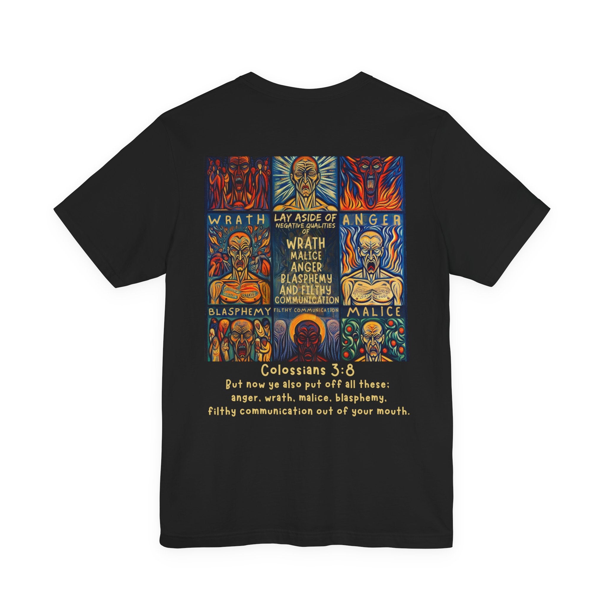 Put Off Wrath & Malice — Colossians 3:8 Christian Tee | Unisex Jersey Short Sleeve T-Shirt