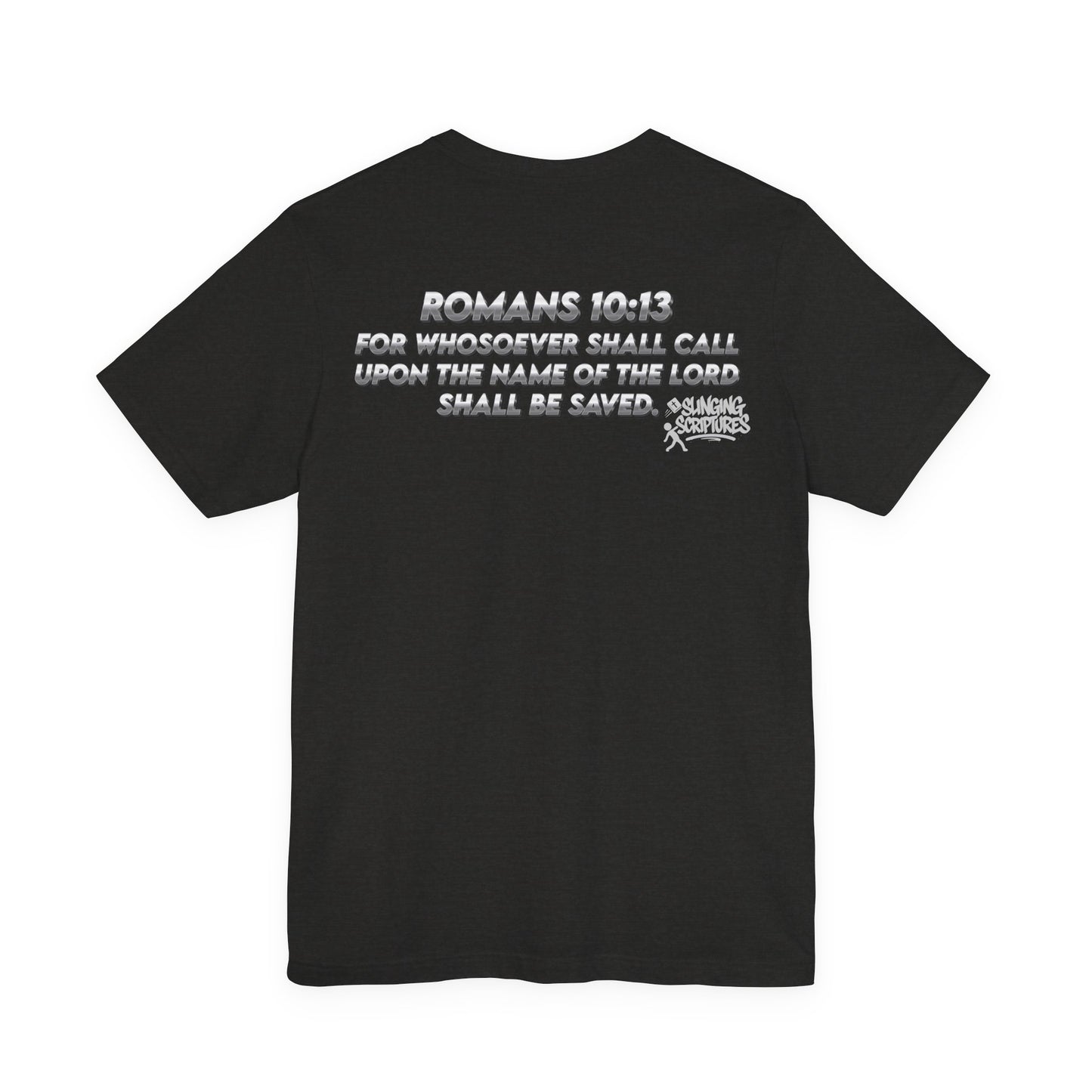 Salvation Christian T-Shirt — Romans 10:13 | Unisex Jersey Short Sleeve Tee