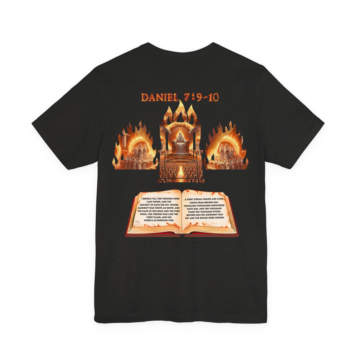 Daniel 7:9–10 Throne Vision Tee | Christian Unisex Jersey Short Sleeve T-Shirt | Faith-Inspired Apparel | Bible Verse Shirt | Slinging Scriptures