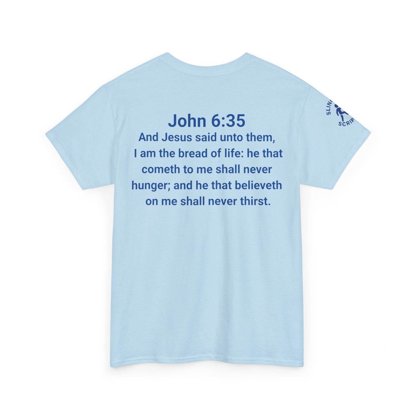 His Name Is Wonderful Tee | John 6:35 Wonder Bread Parody Shirt | Unisex Heavy Cotton Christian T-Shirt