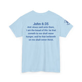 His Name Is Wonderful Tee | John 6:35 Wonder Bread Parody Shirt | Unisex Heavy Cotton Christian T-Shirt