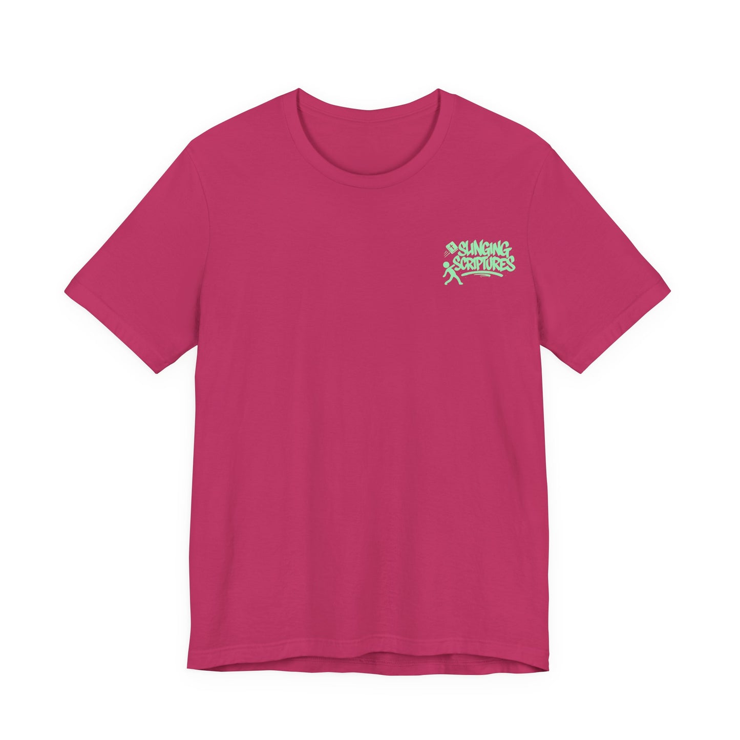 Isaiah 41:10 Watercolor Floral Christian T-Shirt – Women’s/Unisex Jersey Short Sleeve Tee with Slinging Scriptures Logo