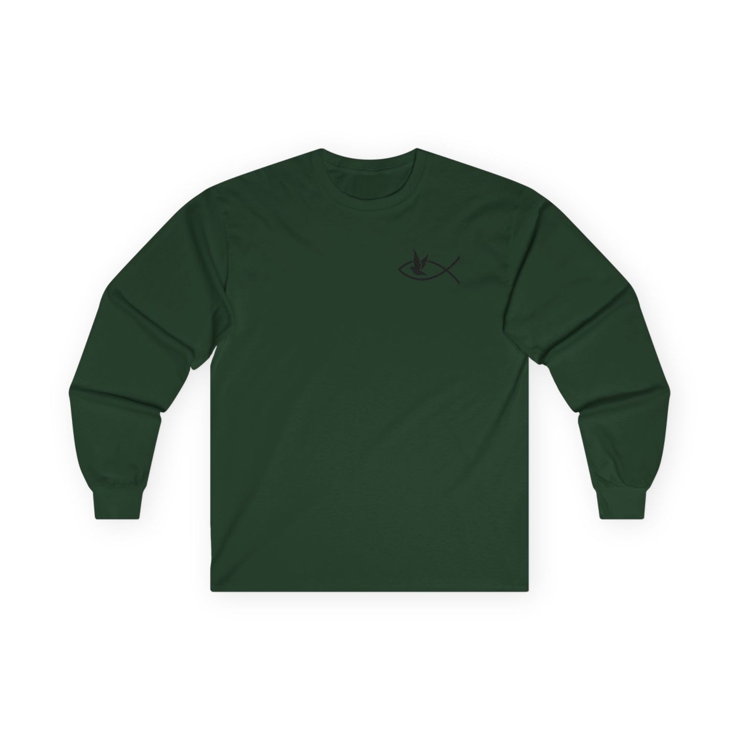 Ichthys + Dove Minimalist Long Sleeve Tee | Unisex Ultra-Cotton Christian Shirt