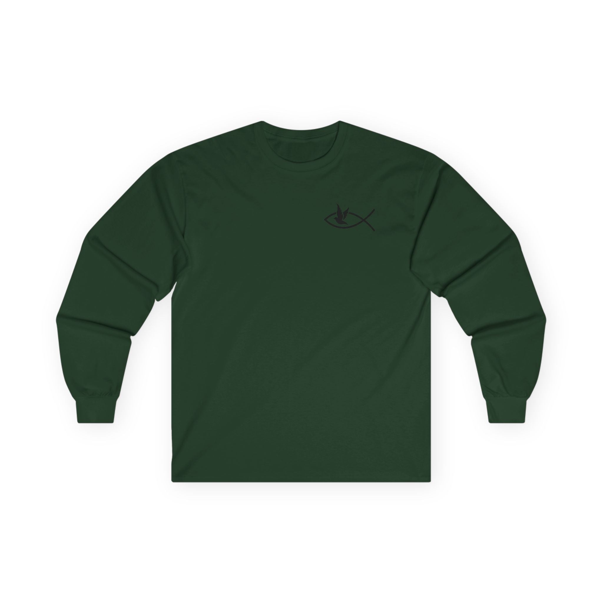 Ichthys + Dove Minimalist Long Sleeve Tee | Unisex Ultra-Cotton Christian Shirt