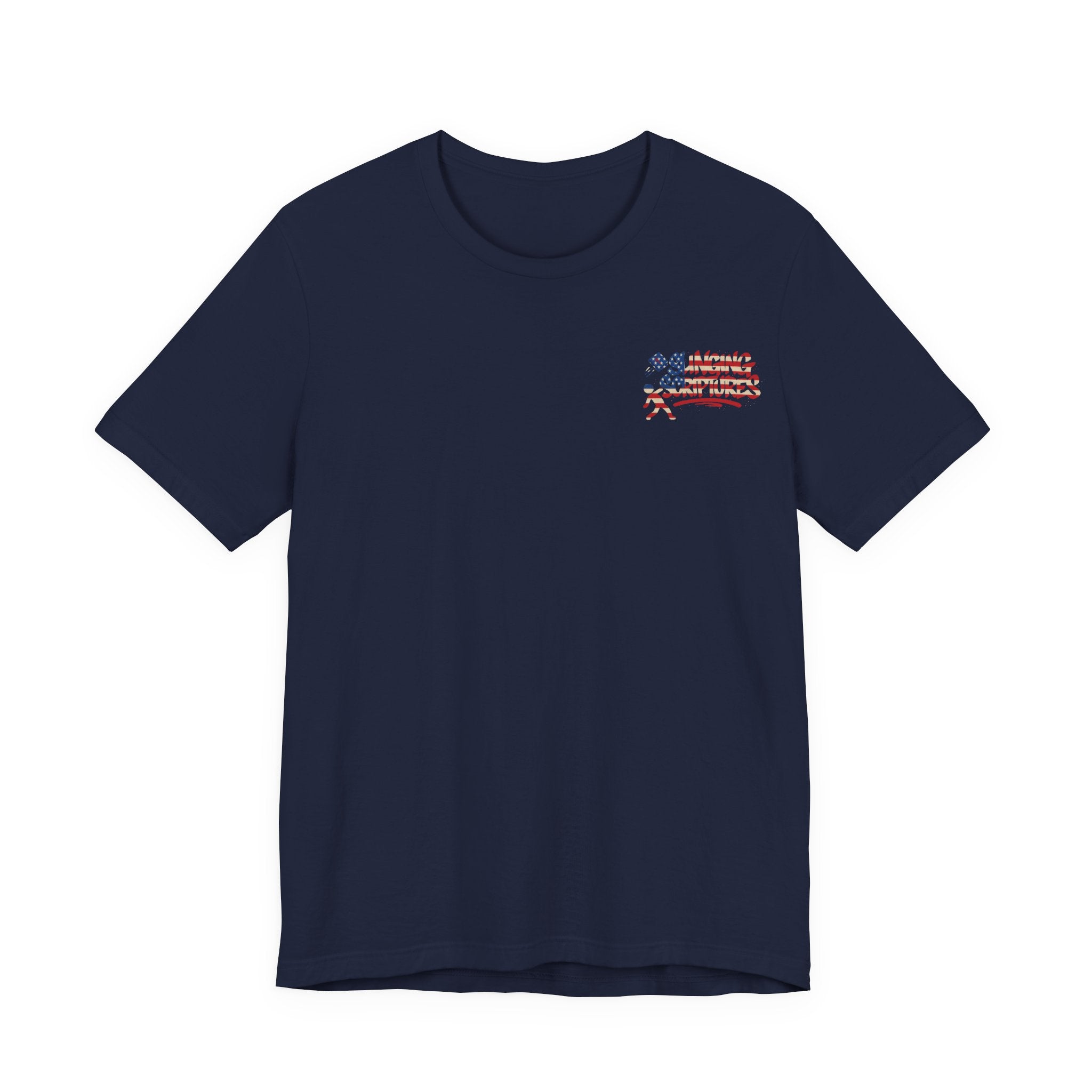 Patriotic Graphic Tee-Hold Fast — Hebrews 10:23 | Unisex Jersey Short Sleeve Christian T-Shirt