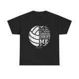 Philippians 4:13 Volleyball Tee | Christian Sports Shirt | Unisex Heavy Cotton T-Shirt