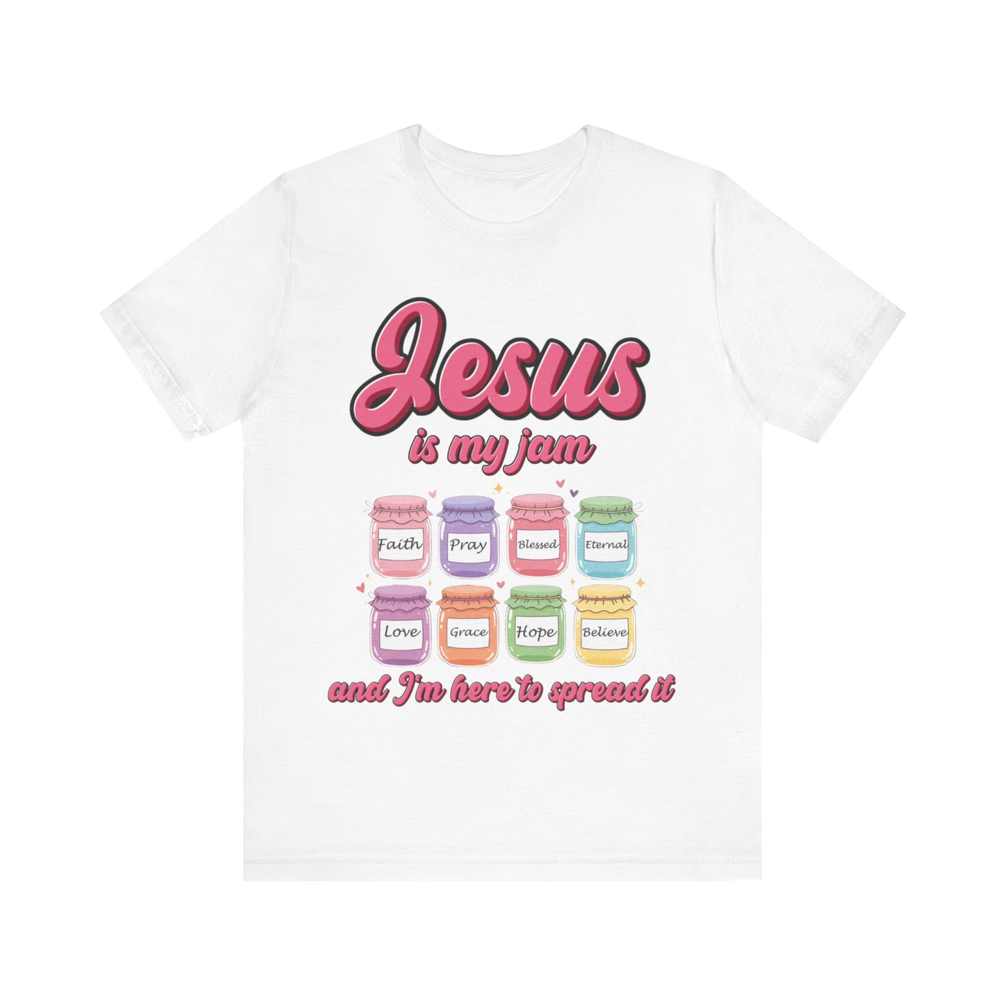 Jesus Is My Jam Tee | Unisex Jersey Christian T-Shirt | Fun Scripture Shirt | Faith-Based Graphic Tee
