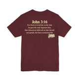 God So Loved the World — John 3:16 | Unisex Jersey Short Sleeve Christian T-Shirt
