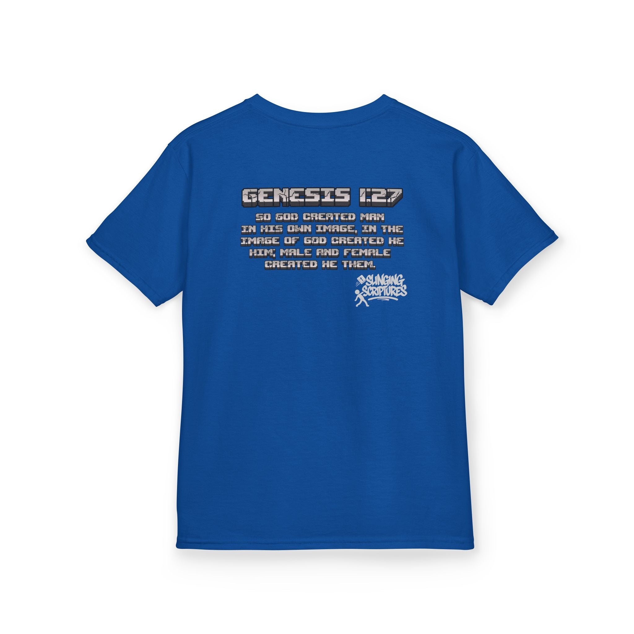 Made in the Image of God | Genesis 1:27 Christian Minecraft-Inspired Kids Tee