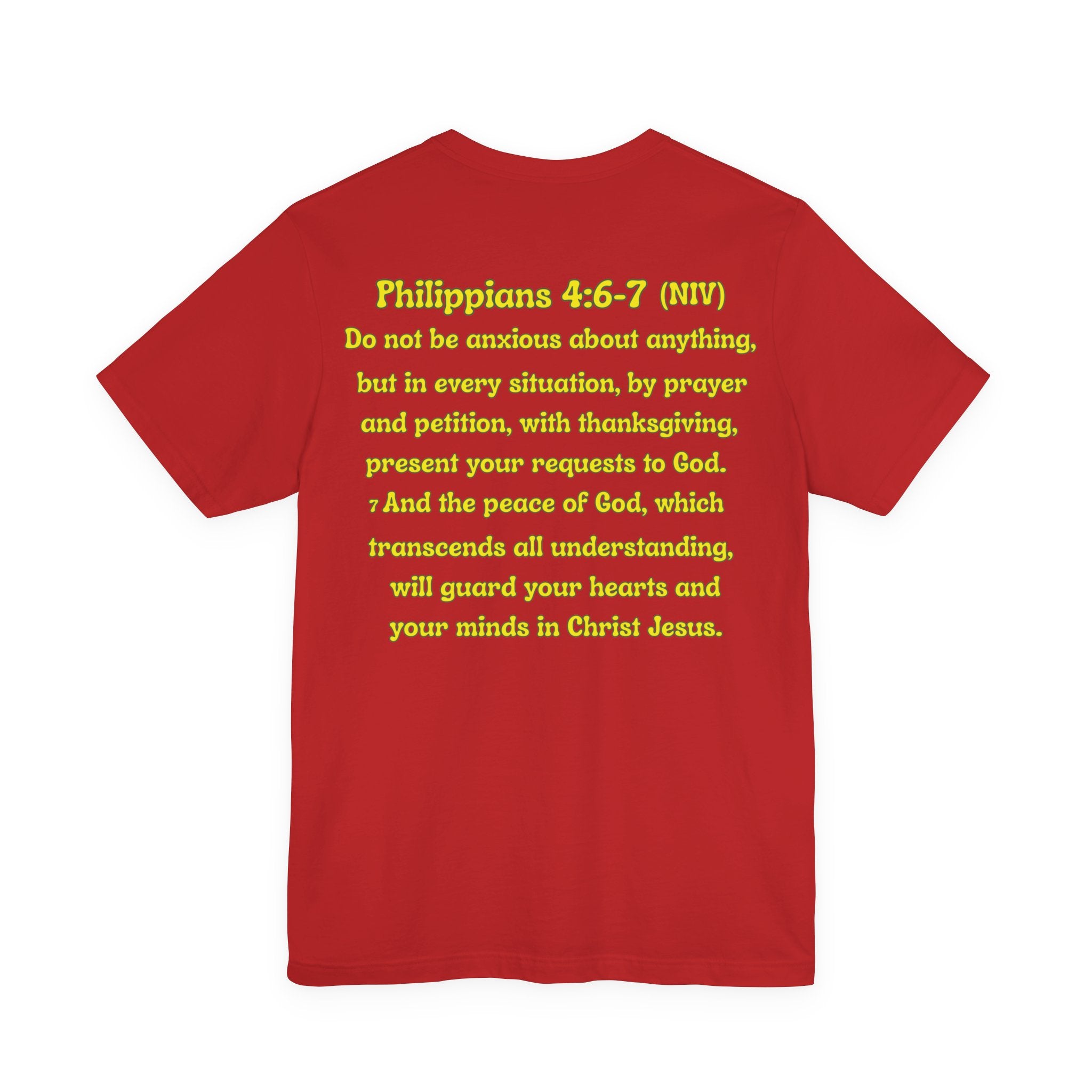Funny Fish Tee | Philippians 4:6–7 Scripture Shirt | Christian Fisherman T-Shirt | Unisex Jersey Short Sleeve