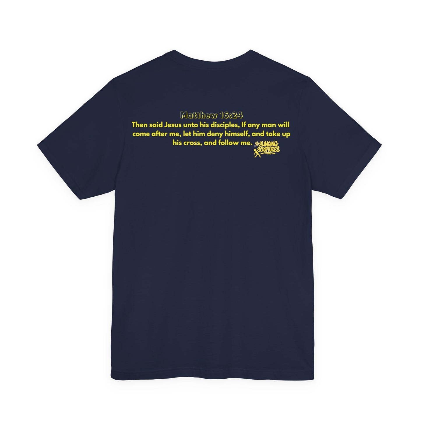 Cross Training — Matthew 16:24 | Unisex Jersey Short Sleeve Christian T-Shirt