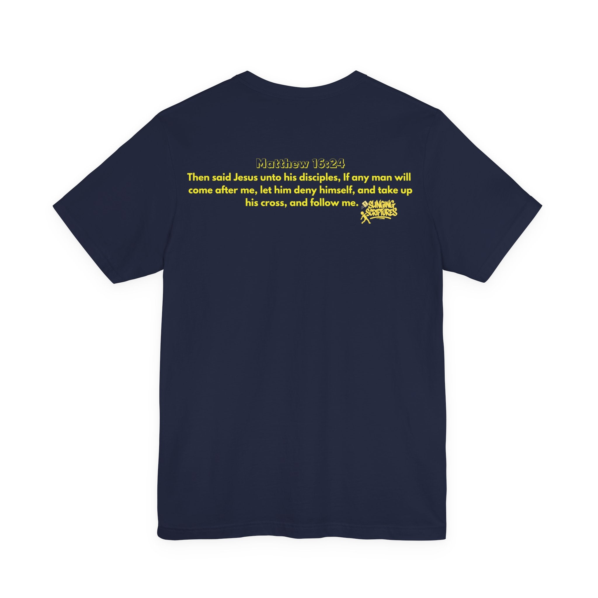 Cross Training — Matthew 16:24 | Unisex Jersey Short Sleeve Christian T-Shirt