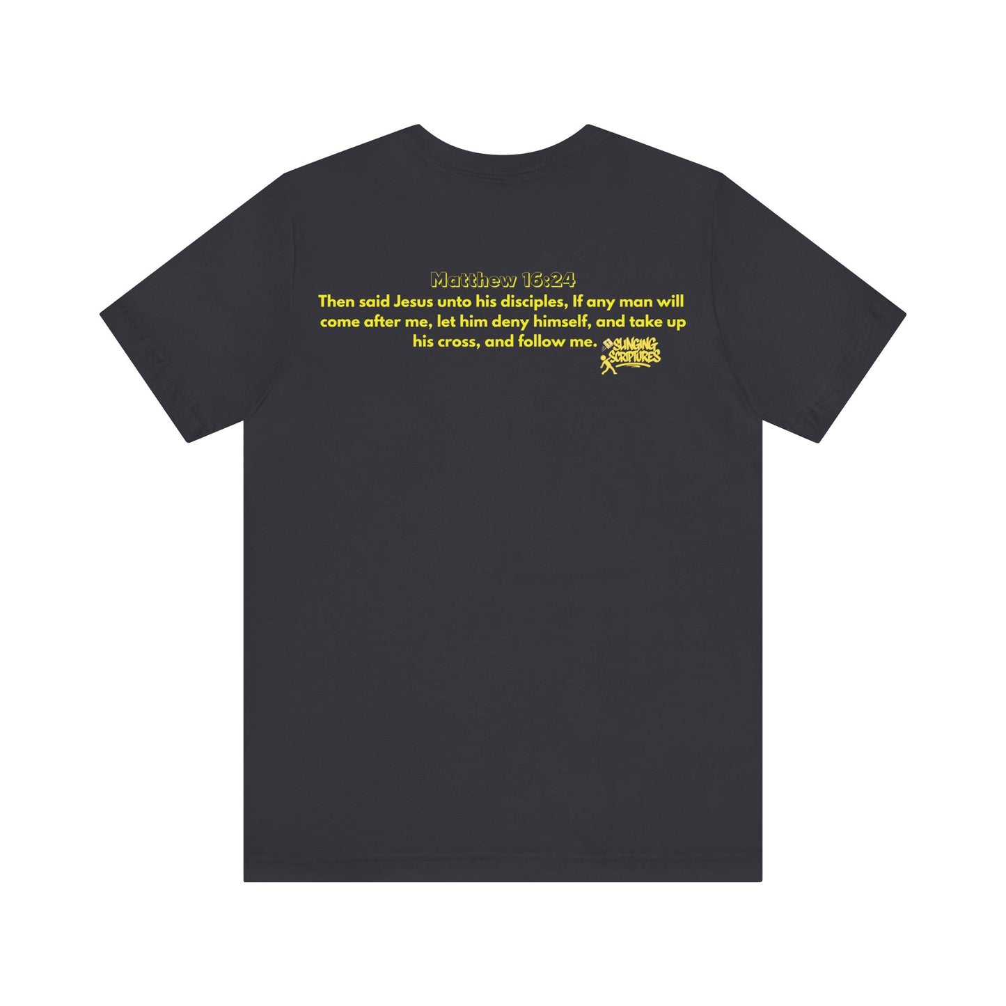 Cross Training — Matthew 16:24 | Unisex Jersey Short Sleeve Christian T-Shirt