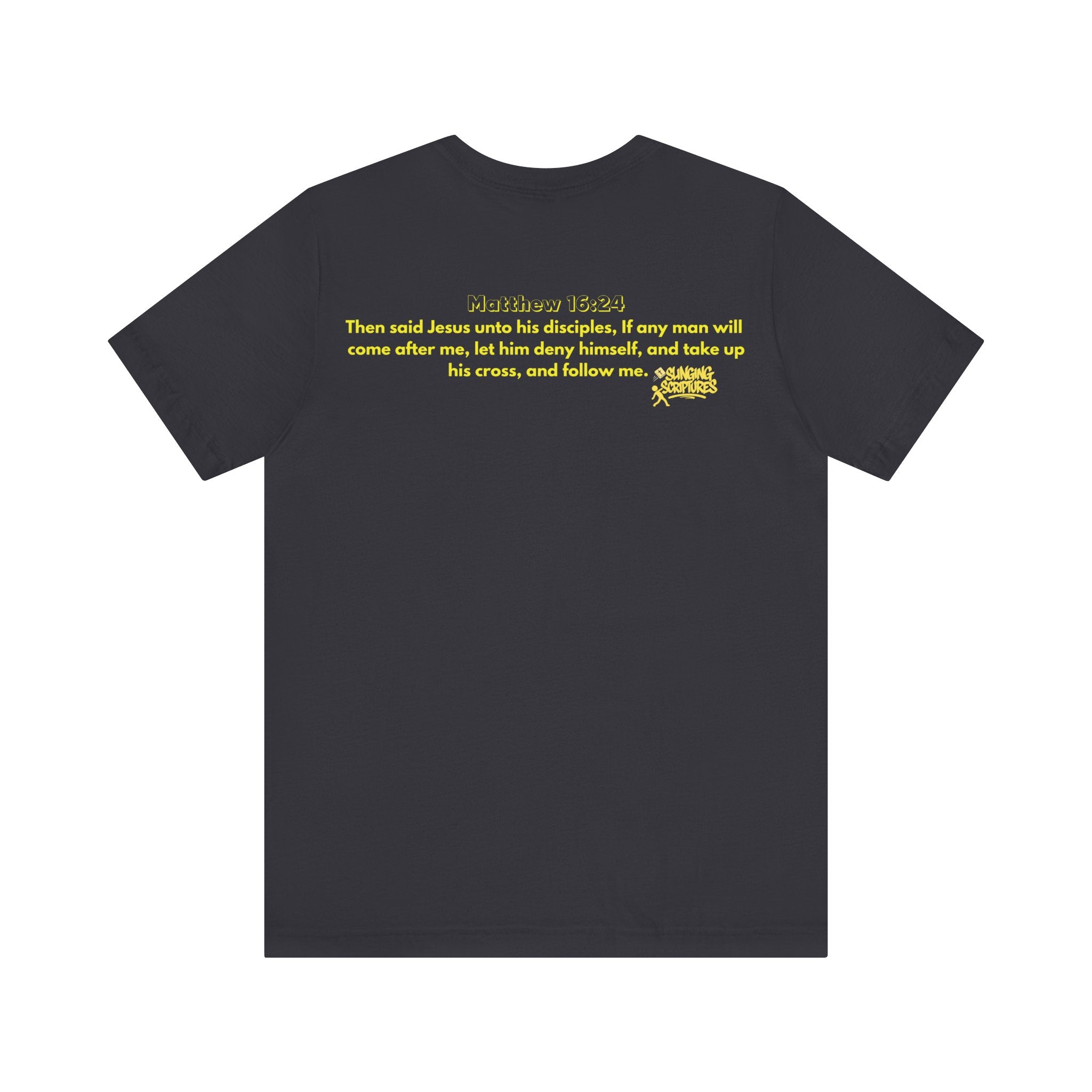 Cross Training — Matthew 16:24 | Unisex Jersey Short Sleeve Christian T-Shirt