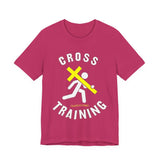 Cross Training — Matthew 16:24 | Unisex Jersey Short Sleeve Christian T-Shirt