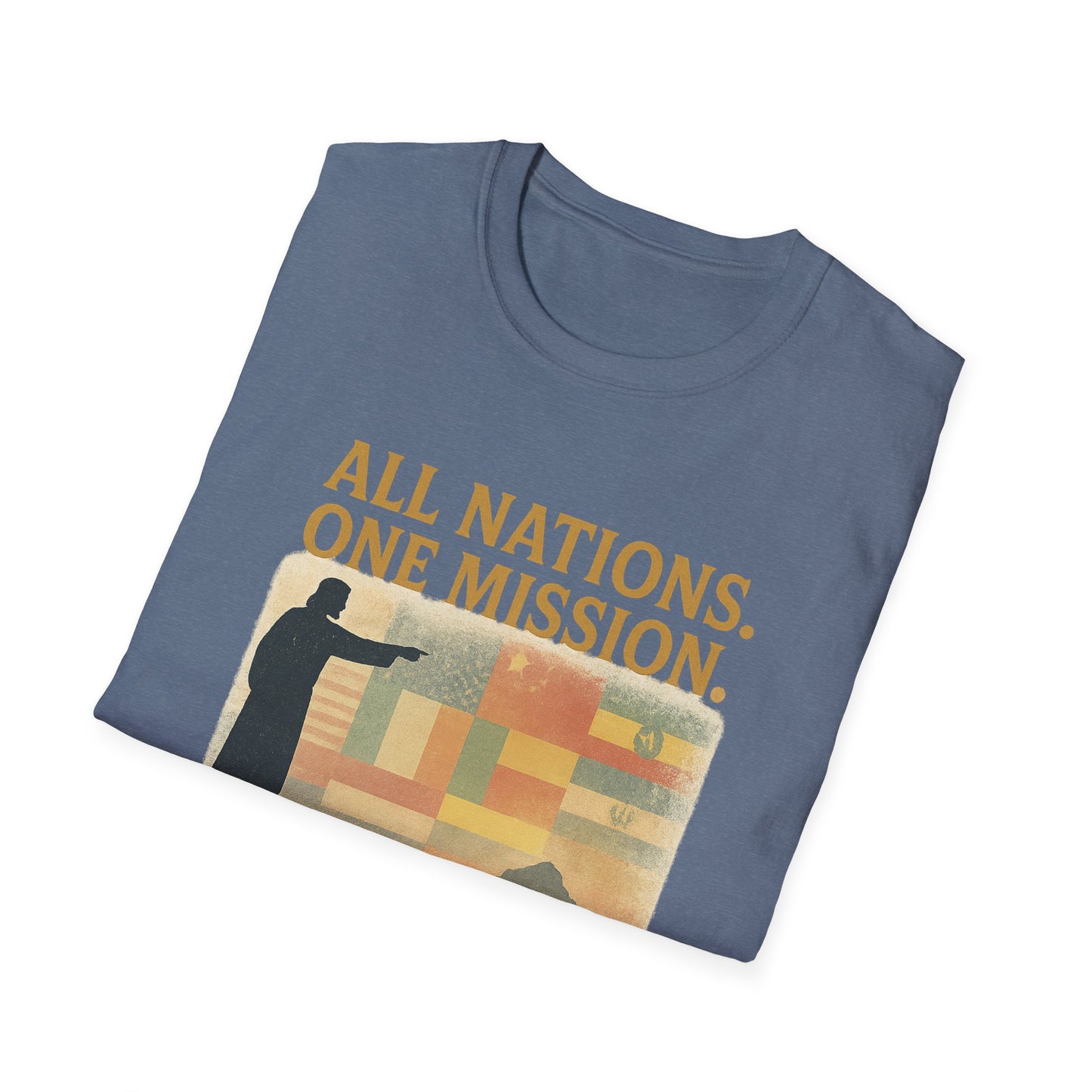 All Nations. One Mission. | Matthew 28:19 Great Commission Tee | Unisex Christian T-Shirt
