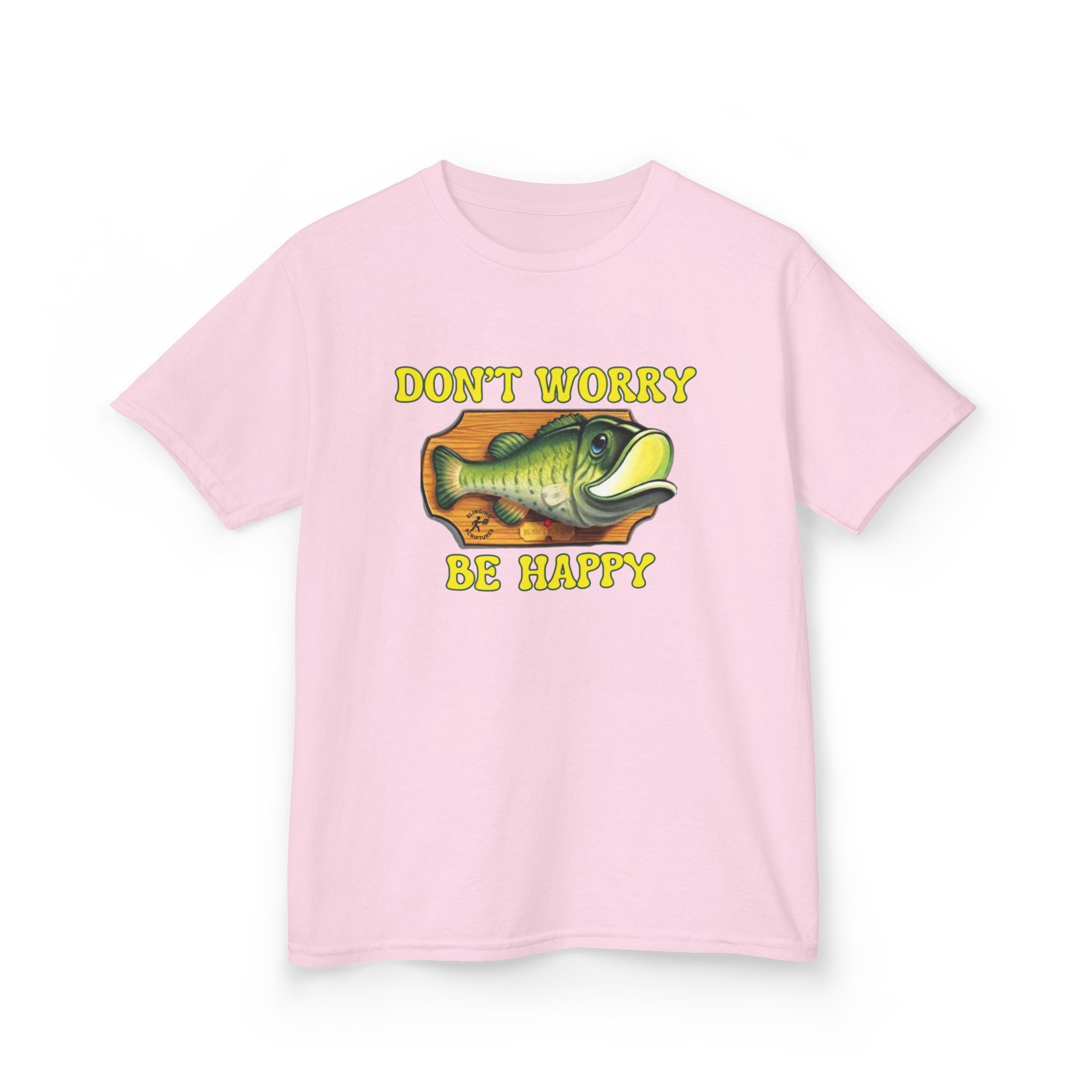 Don’t Worry, Be Happy Kids Tee | Philippians 4:6-7 Scripture Shirt
