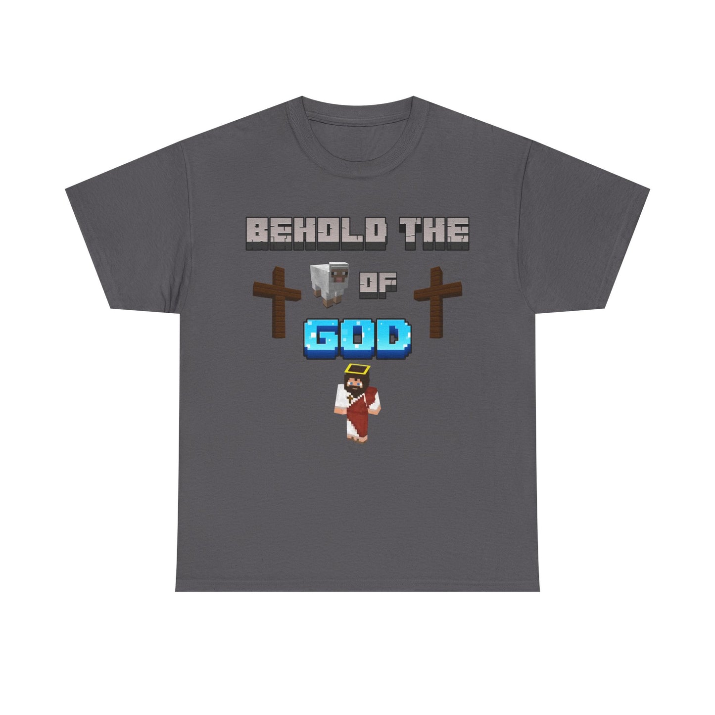 Behold the Lamb of God Tee | John 1:9 Scripture Shirt | Christian Gamer Style | Unisex Heavy Cotton Faith-Based T-Shirt
