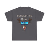 Behold the Lamb of God Tee | John 1:9 Scripture Shirt | Christian Gamer Style | Unisex Heavy Cotton Faith-Based T-Shirt