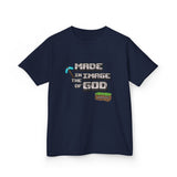 Made in the Image of God | Genesis 1:27 Christian Minecraft-Inspired Kids Tee