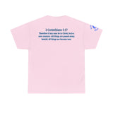 Restored by the Lord Tee | 2 Corinthians 5:17 Scripture Shirt | Christian Rebuild T-Shirt | Unisex Heavy Cotton Tee
