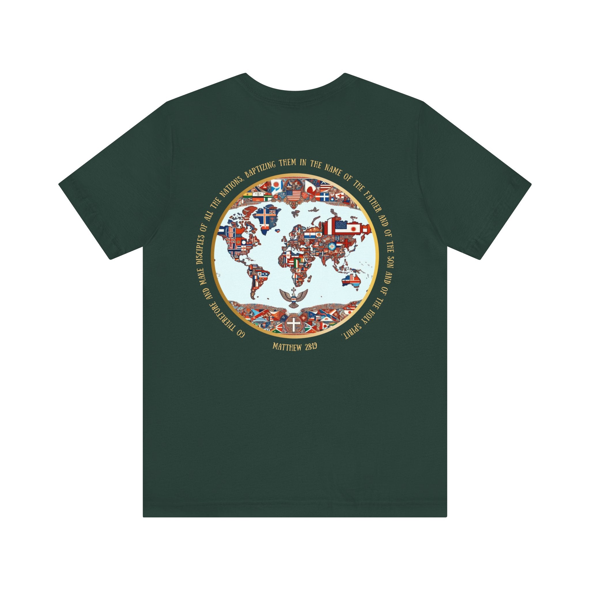 Go and Make Disciples Tee – Matthew 28:19, Unisex, Jersey Short Sleeve, Christian Travel Fashion”