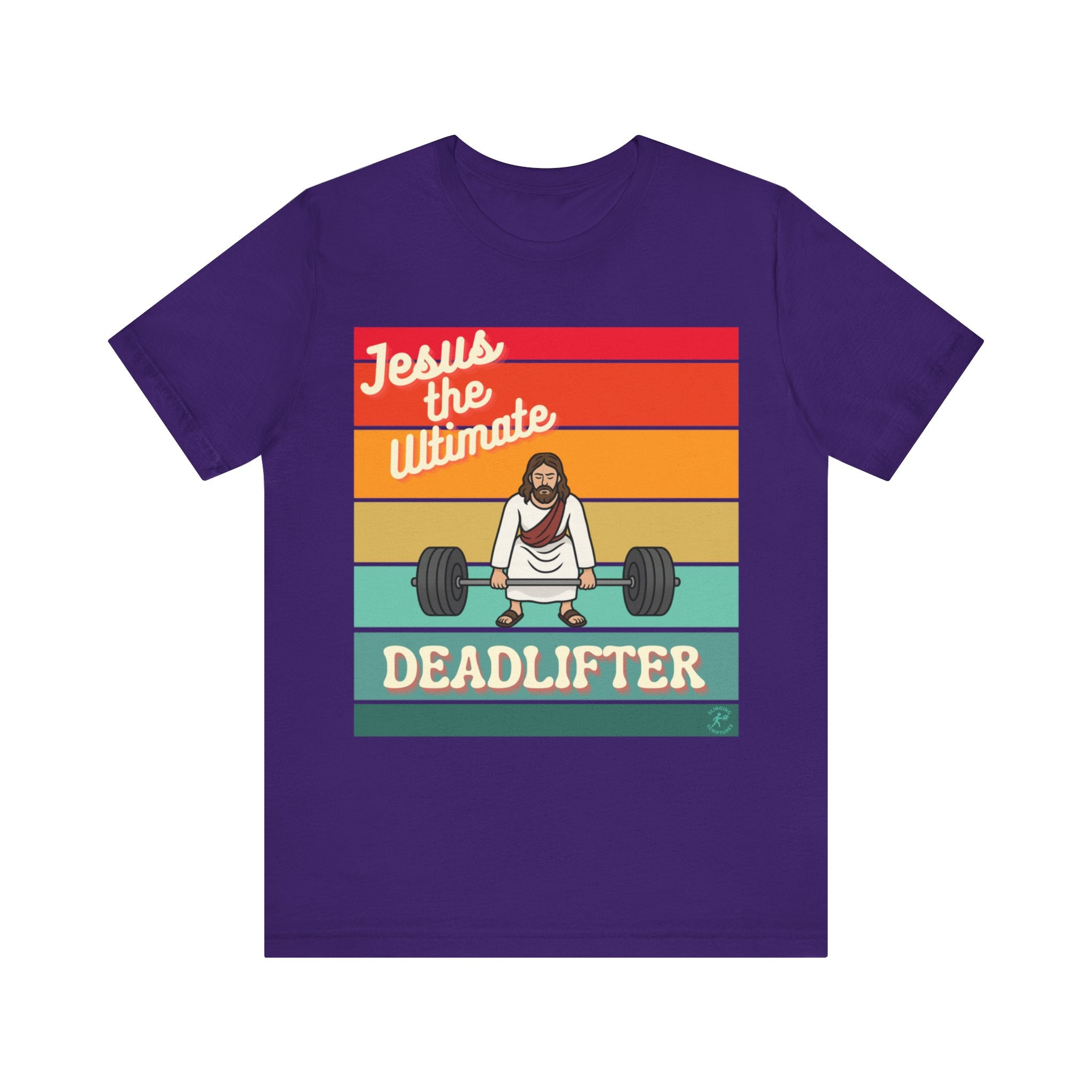 Jesus the Ultimate Deadlifter Tee — Romans 6:9 | Unisex Jersey Short Sleeve Christian T-Shirt
