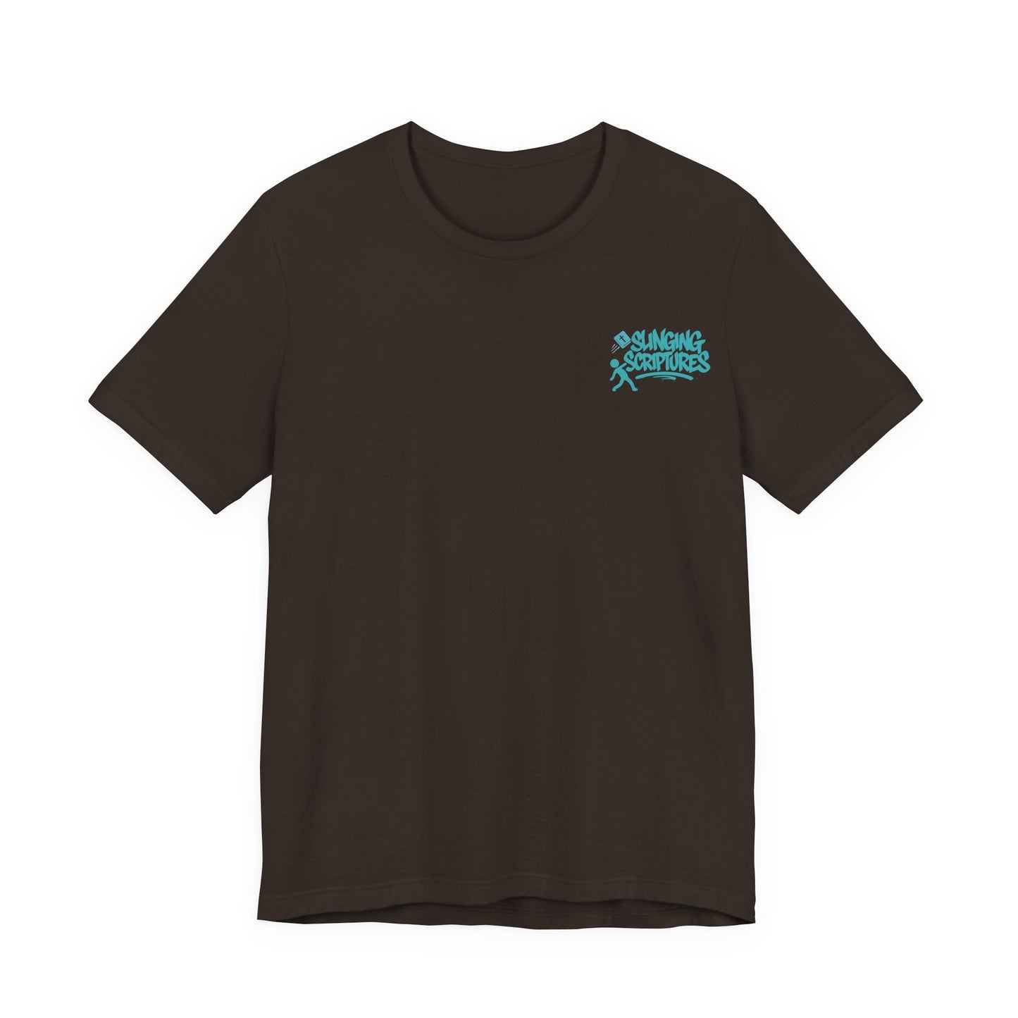 Psalm 54:2 T-Shirt – Unisex Jersey Short Sleeve Christian Tee with Praying Artwork & Slinging Scriptures Logo