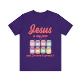 Jesus Is My Jam Tee | Unisex Jersey Christian T-Shirt | Fun Scripture Shirt | Faith-Based Graphic Tee