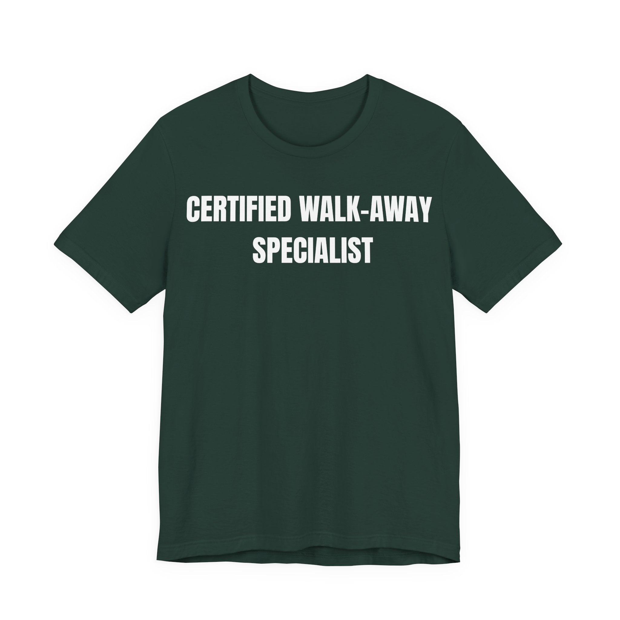 Certified Walk-Away Specialist — Proverbs 14:7 —  Unisex Jersey Short Sleeve Christian T-Shirt