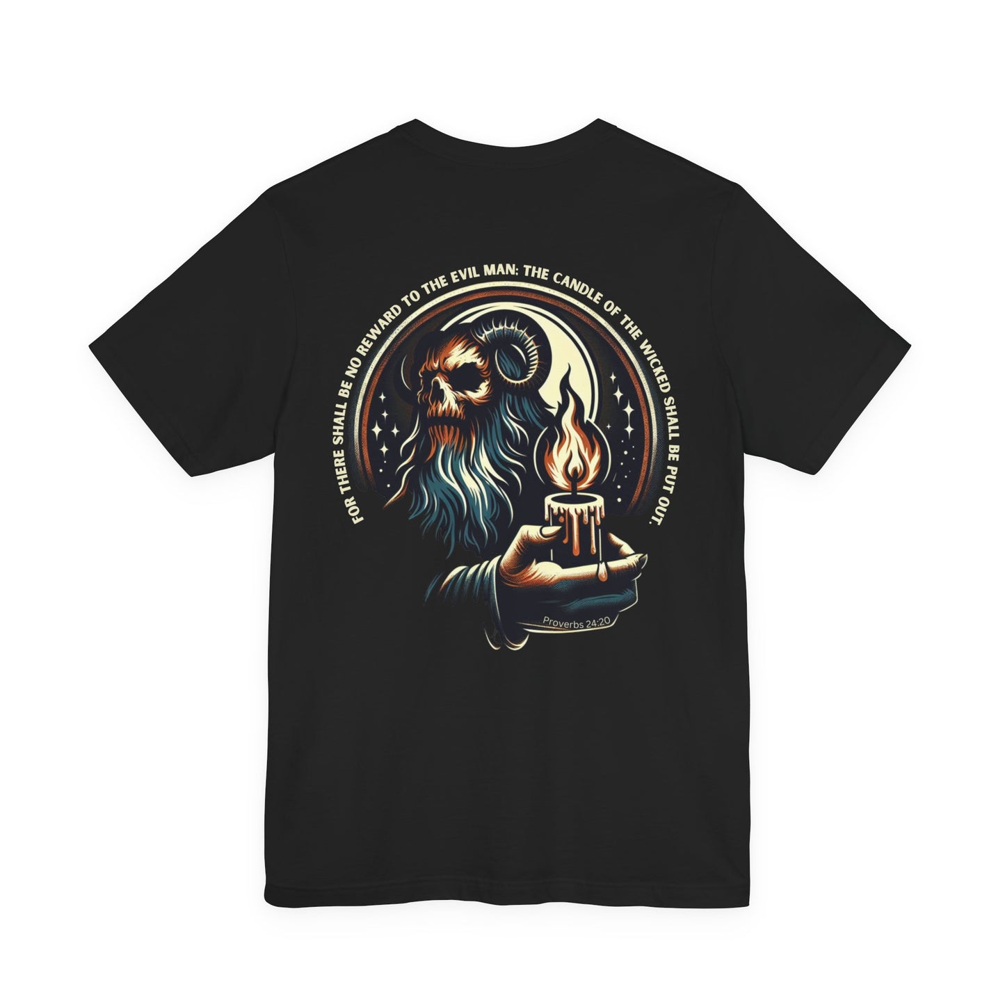 The Candle of the Wicked — Proverbs 24:20 | Unisex Jersey Short Sleeve Christian T-Shirt