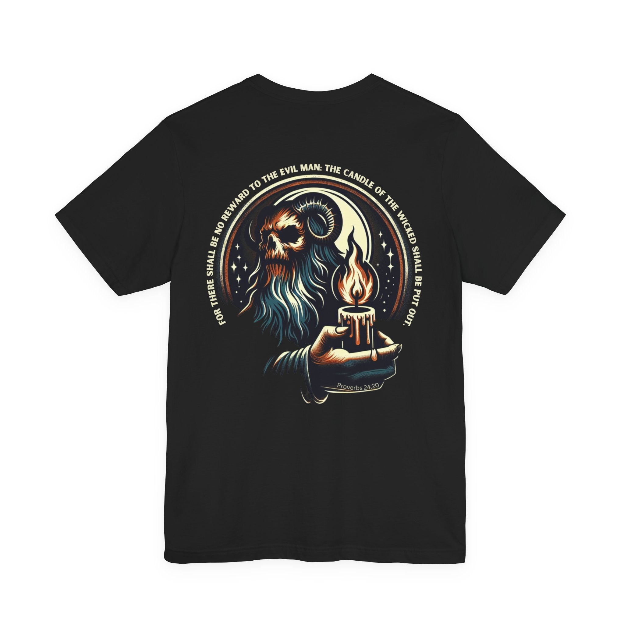 The Candle of the Wicked — Proverbs 24:20 | Unisex Jersey Short Sleeve Christian T-Shirt