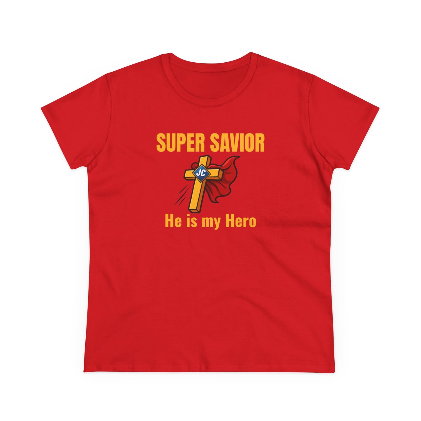 Super Savior — He Is My Hero (Women’s Faith Tee) | Mini + Me Christian Shirt