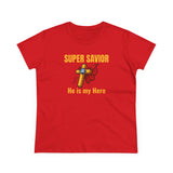 Super Savior — He Is My Hero (Women’s Faith Tee) | Mini + Me Christian Shirt