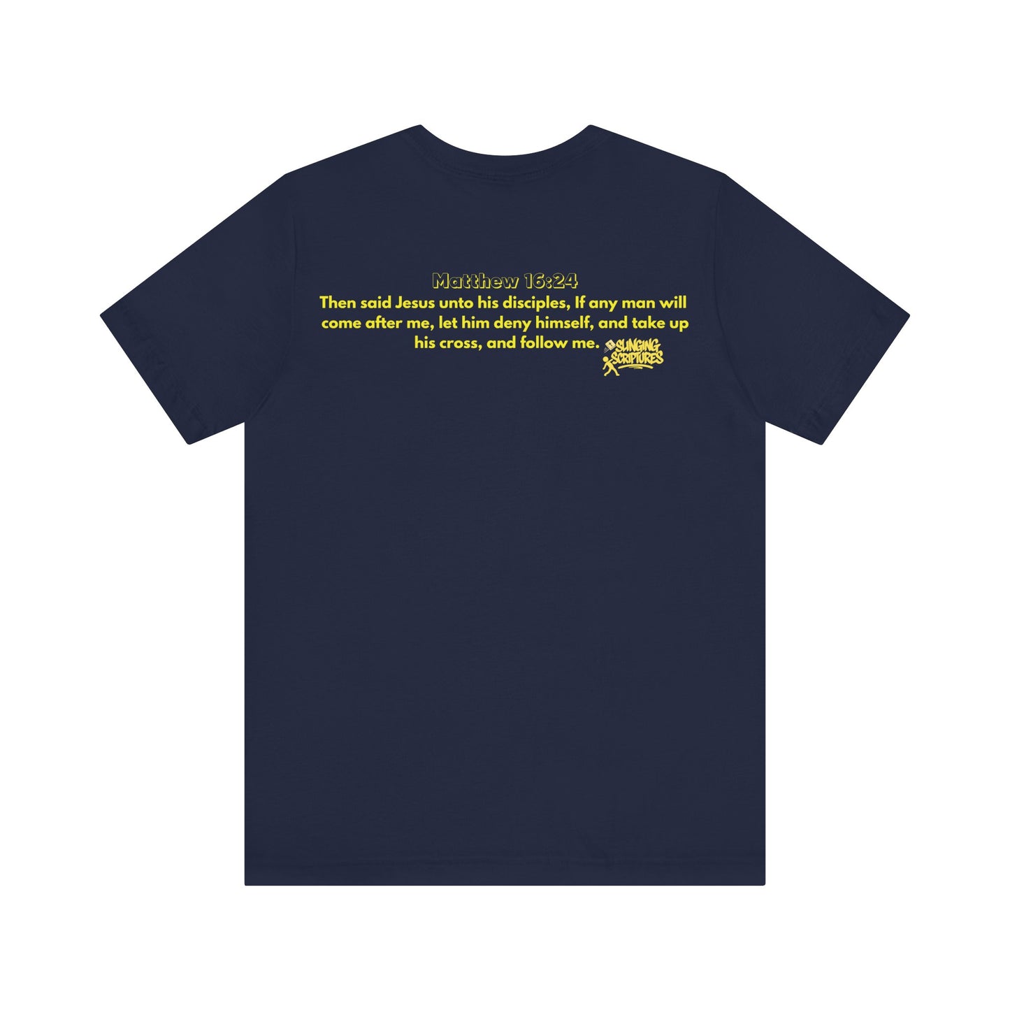 Cross Training — Matthew 16:24 | Unisex Jersey Short Sleeve Christian T-Shirt