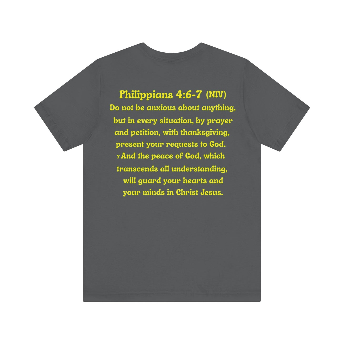 Funny Fish Tee | Philippians 4:6–7 Scripture Shirt | Christian Fisherman T-Shirt | Unisex Jersey Short Sleeve
