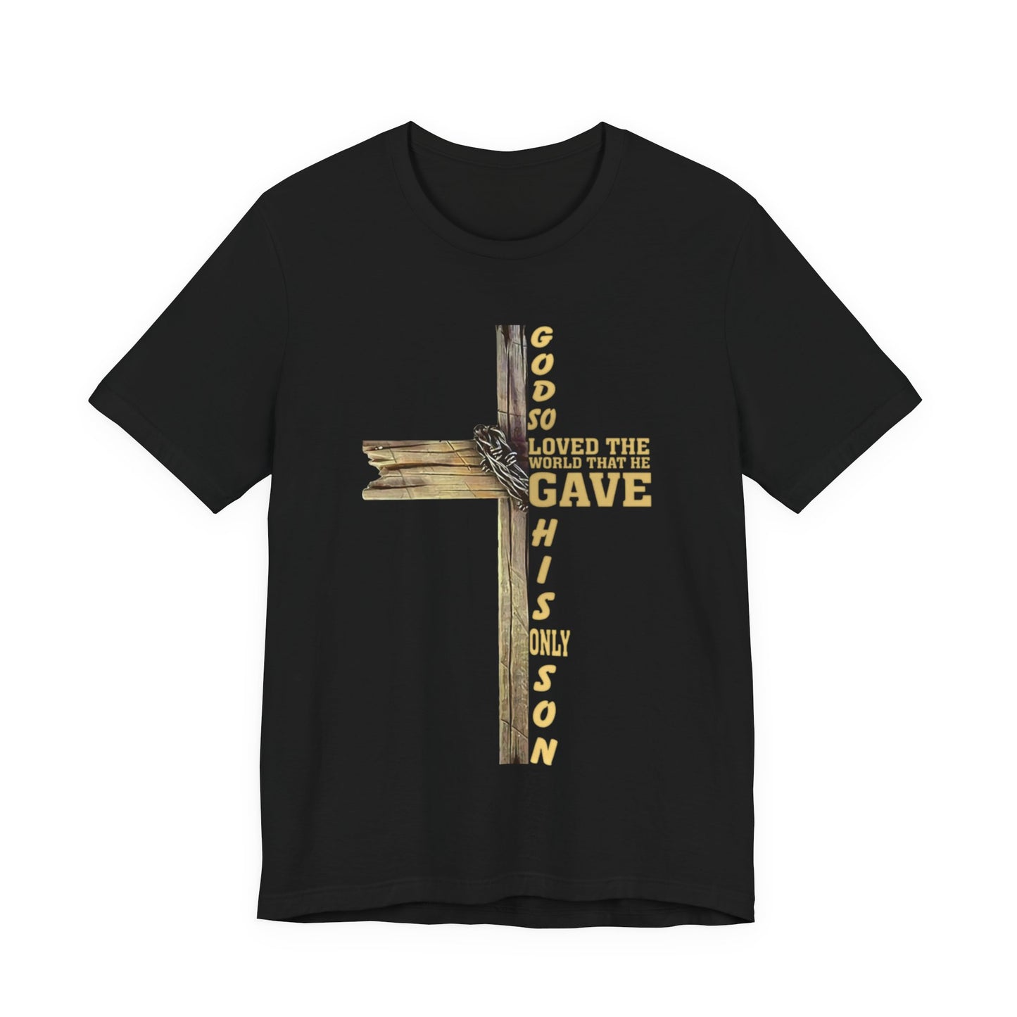 God So Loved the World — John 3:16 | Unisex Jersey Short Sleeve Christian T-Shirt