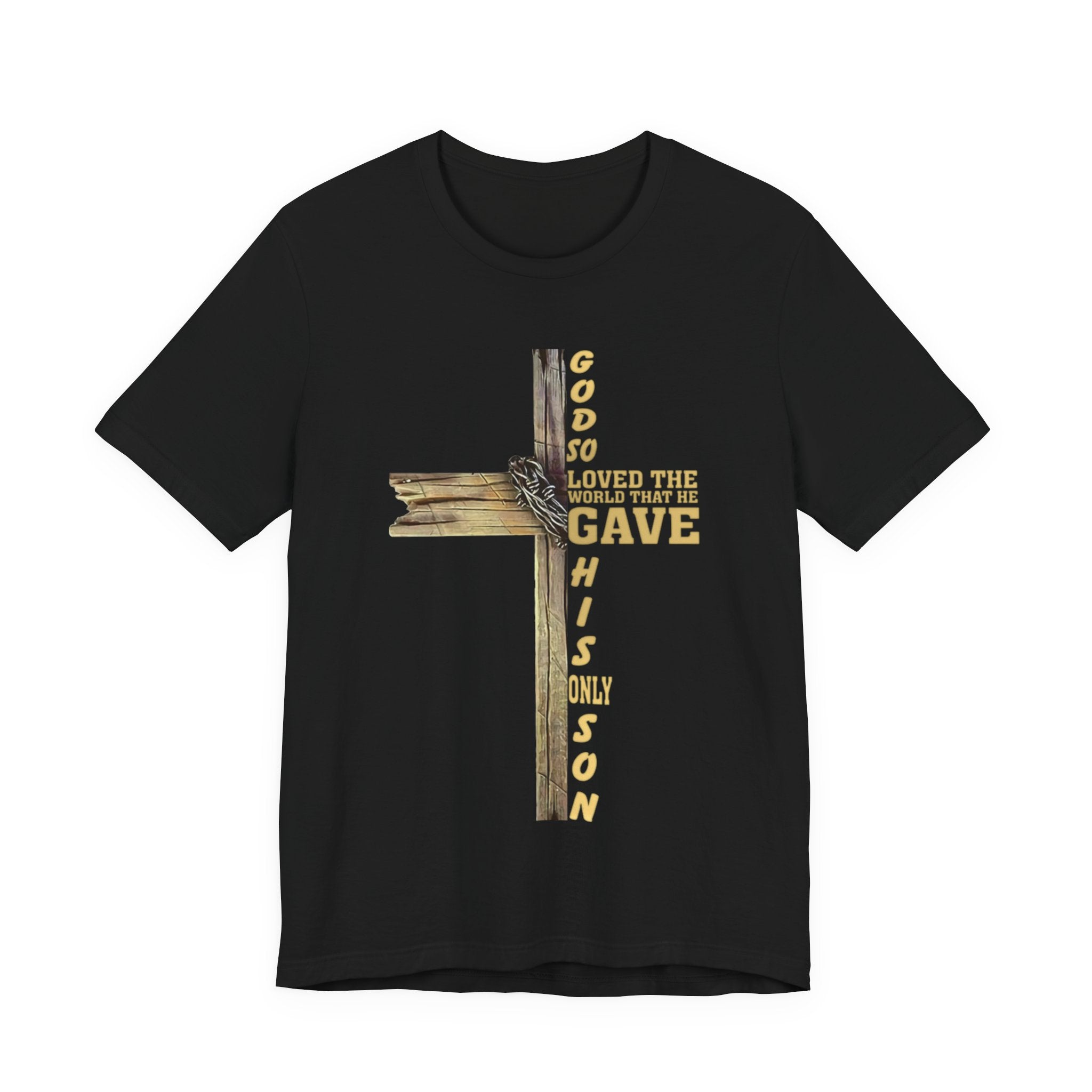 God So Loved the World — John 3:16 | Unisex Jersey Short Sleeve Christian T-Shirt